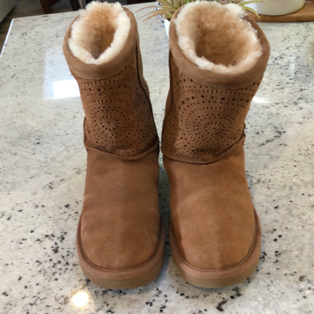 Sand color Ugg boots with glam, women’s size 10